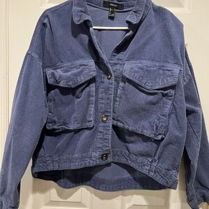 Forever 21 Navy Corduroy Utility Jacket